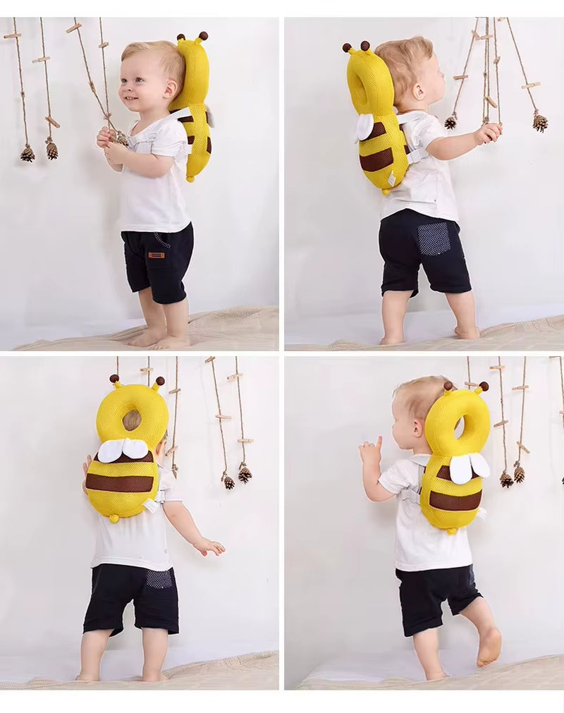 Head Back Protector Baby Protect Pillow Learn Walk Head Protector Cushion anti Fall Backward Cap Carry Cartoon Kids Safe
